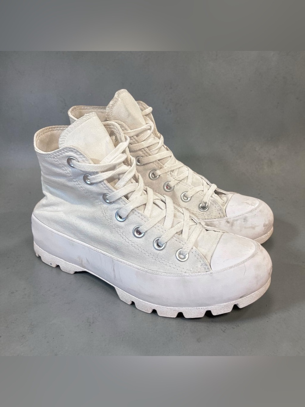 Converse Chuck Taylor All Star Lugged High White Platform Sneakers Women’s Size